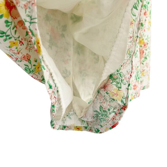 Anthropologie Peregrine Romper Floral Flutter Sleeve Romantic Size XS Coquette - Picture 7 of 9